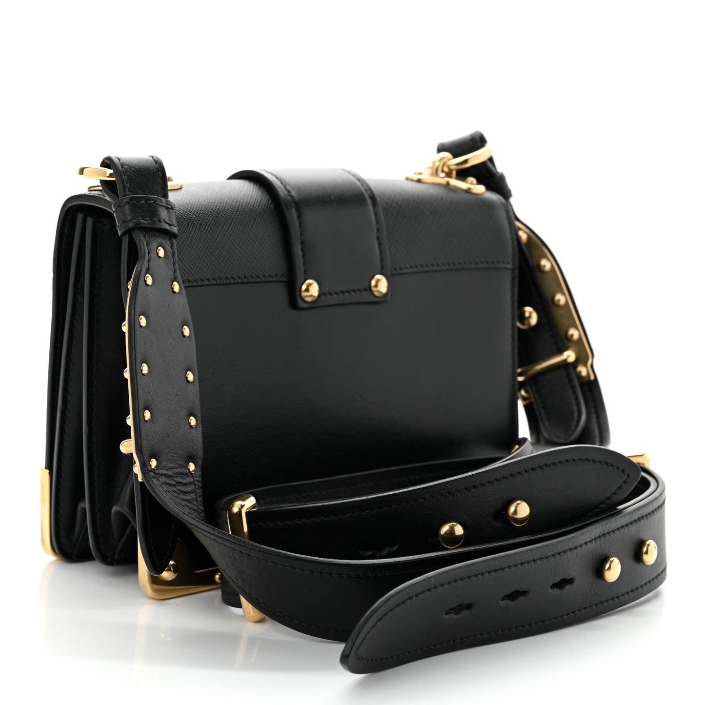 City Calf Saffiano Cahier Hearts Bag Black