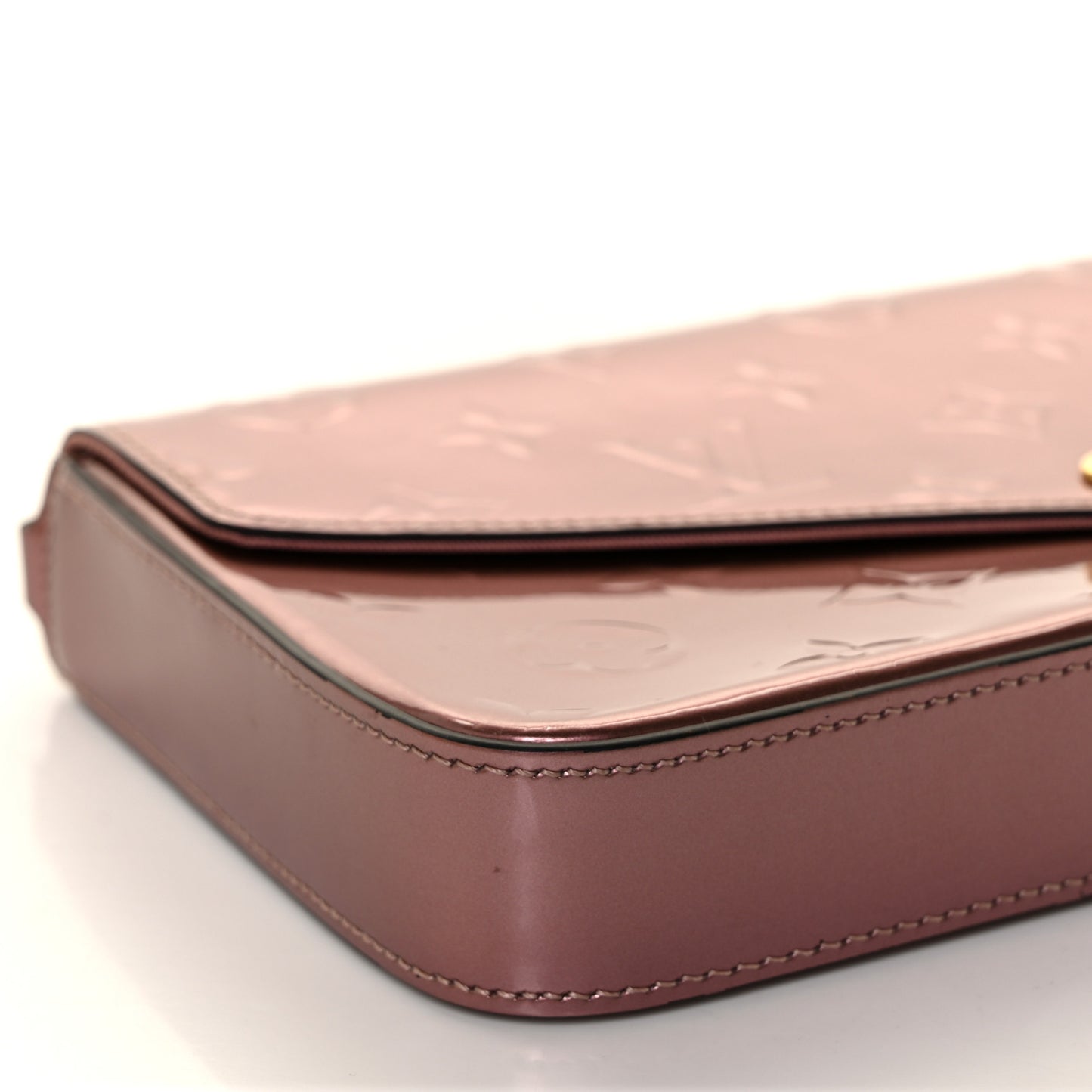 Vernis Pochette Felicie Chain Wallet Metallic Pale Pink