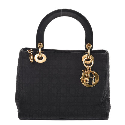 Christian Dior Nylon Cannage Medium Lady Dior Black 1 of 13