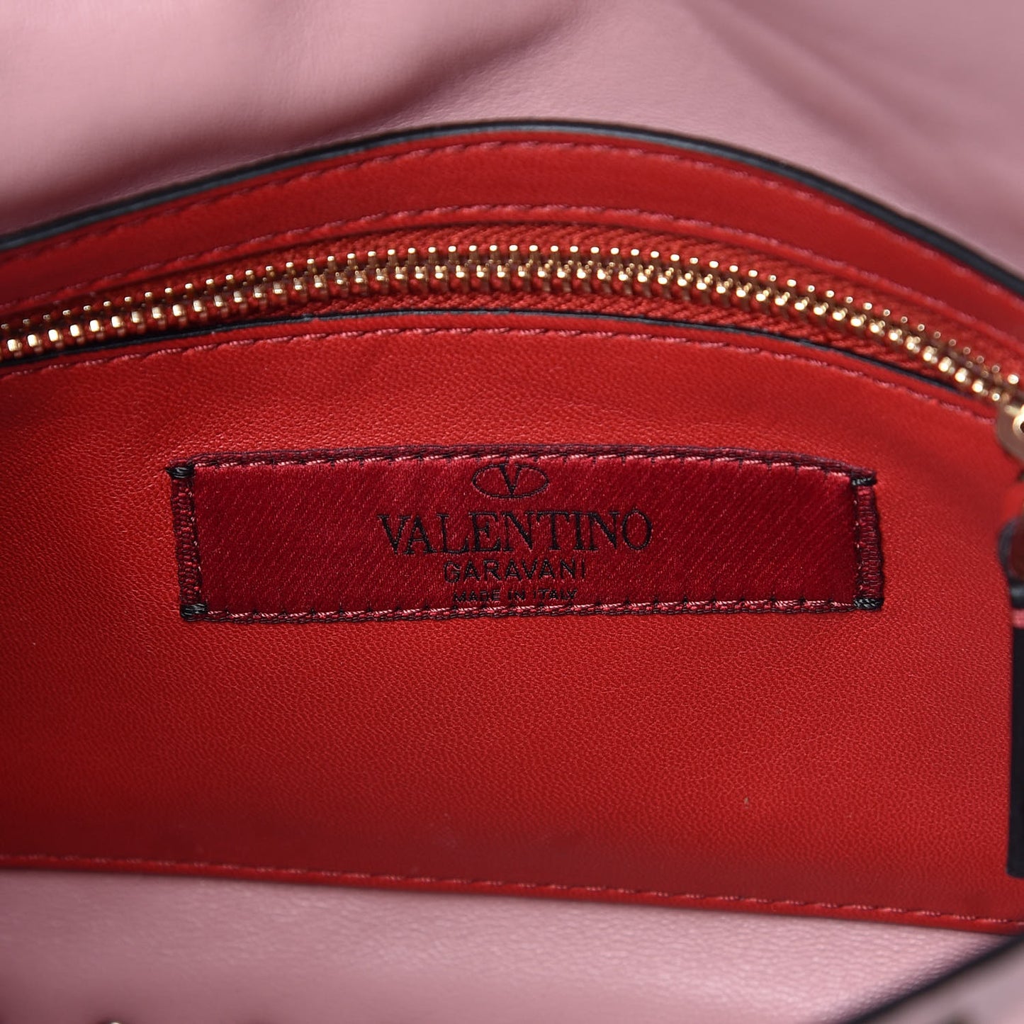 Lambskin Medium Rockstud Spike Shoulder Bag Pink