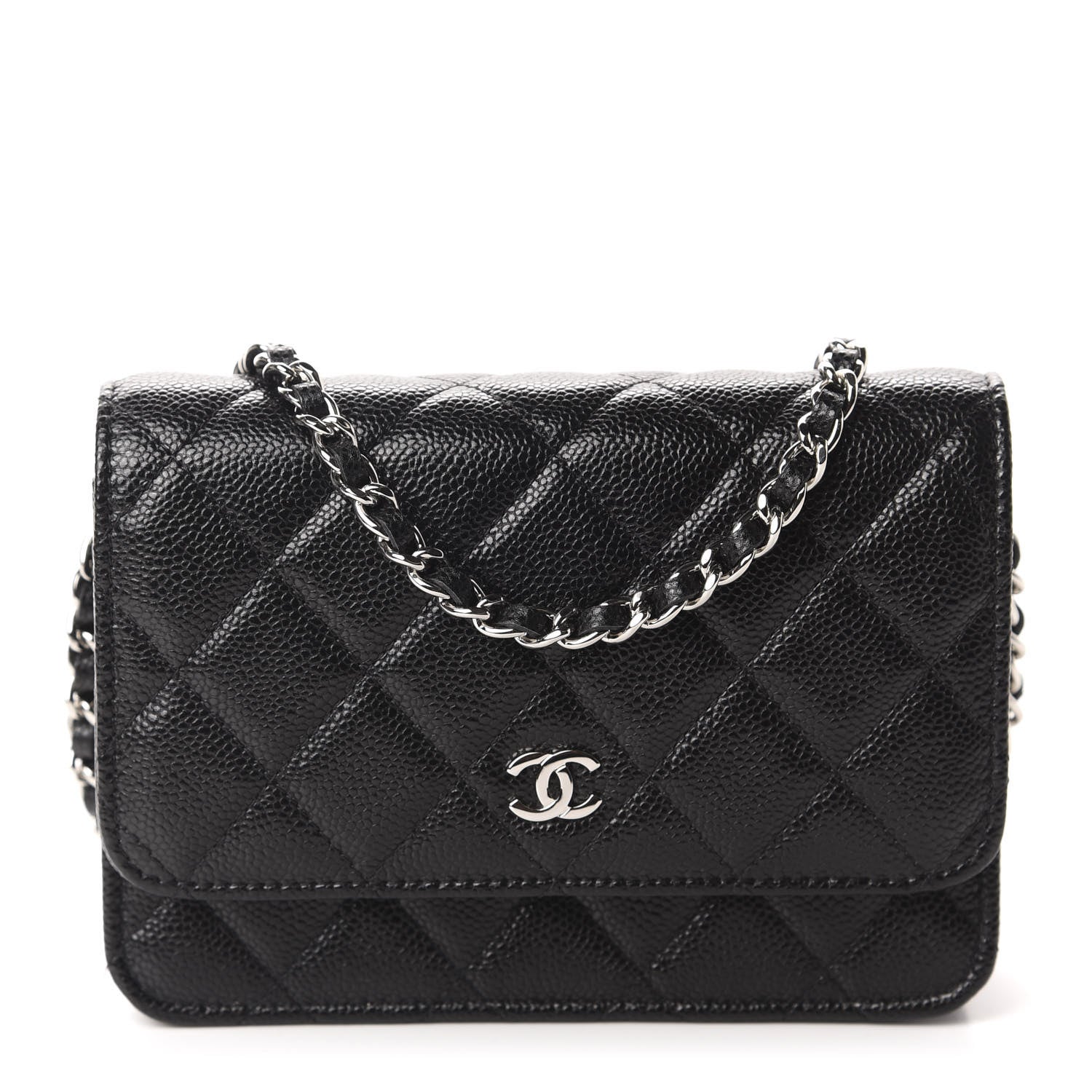 Chanel Caviar Quilted Mini Wallet On Chain WOC Black 1 of 11