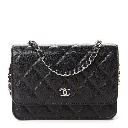 Chanel Caviar Quilted Mini Wallet On Chain WOC Black 1 of 11