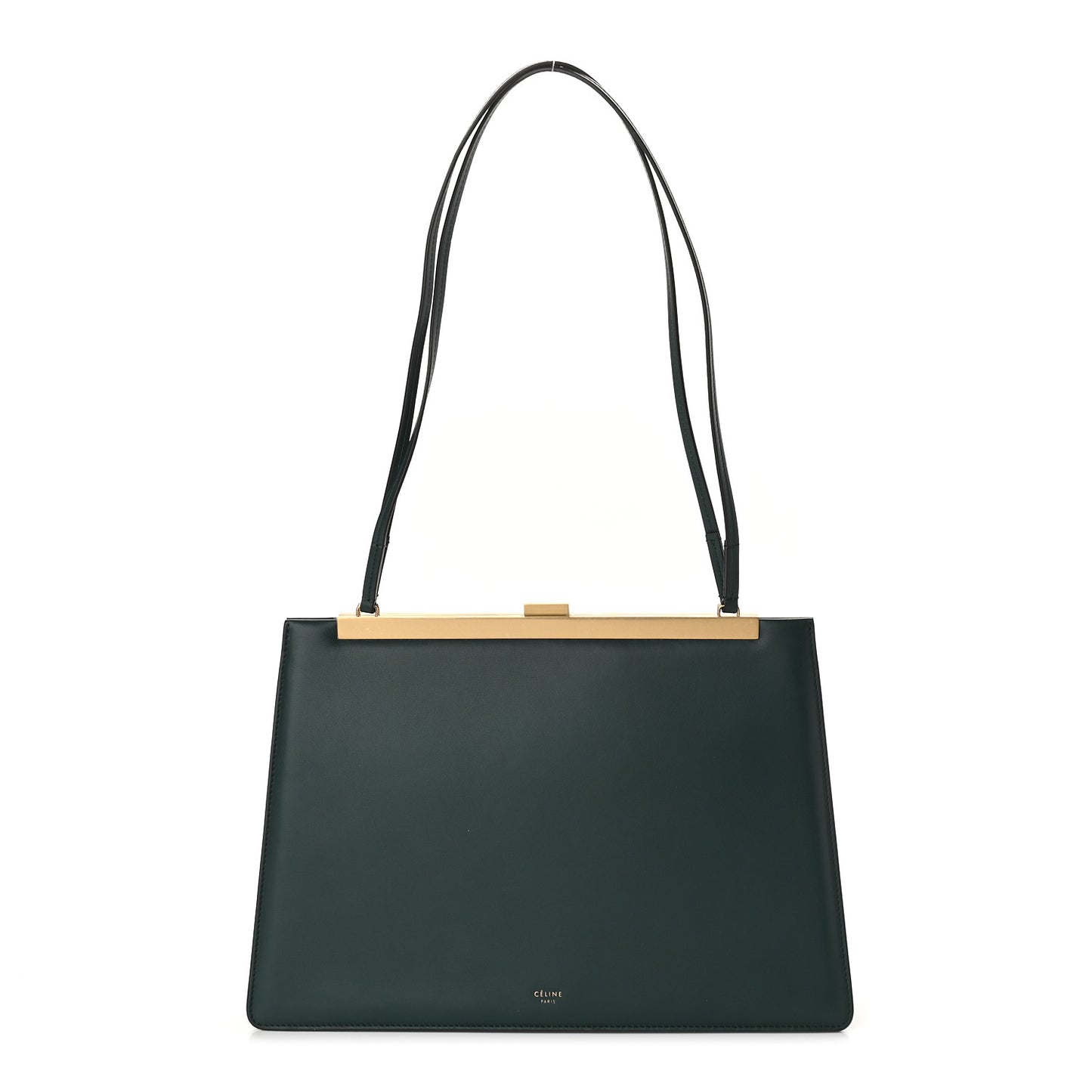 Smooth Calfskin Medium Clasp Shoulder Bag Forest