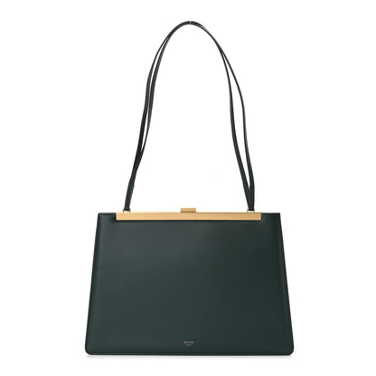 Celine Smooth Calfskin Medium Clasp Shoulder Bag Forest 1 of 10