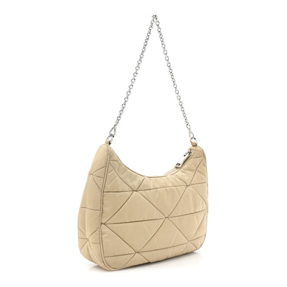 Prada Re-Nylon Triangle Quilted Padded Patchwork System Shoulder Bag Deserto 3 of 15