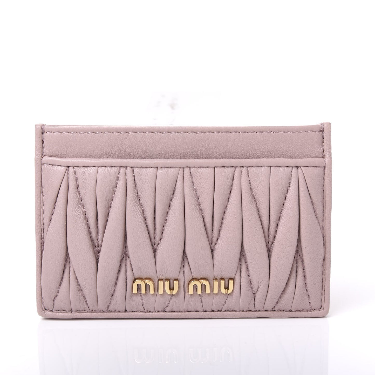 Nappa Matelasse Card Holder Mughetto
