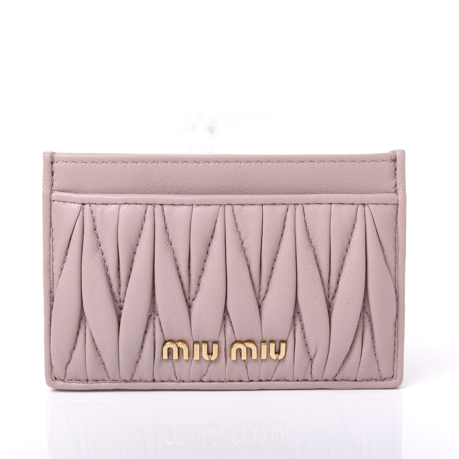 Miu Miu Nappa Matelasse Card Holder Mughetto 8 of 9