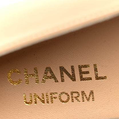 Chanel Lambskin Cap Toe CC Uniform Ballerina Flats 41 Beige Black 10 of 10