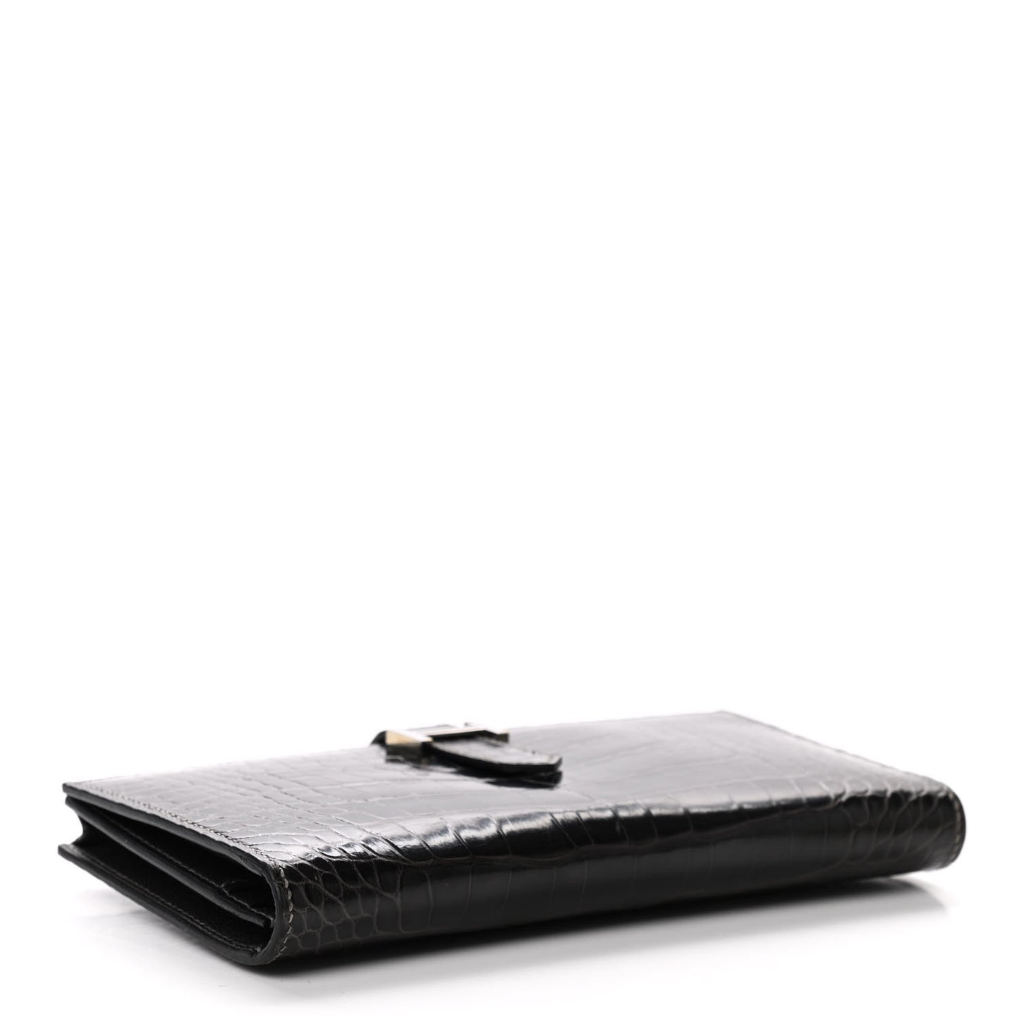 Shiny Alligator Bearn Wallet Graphite