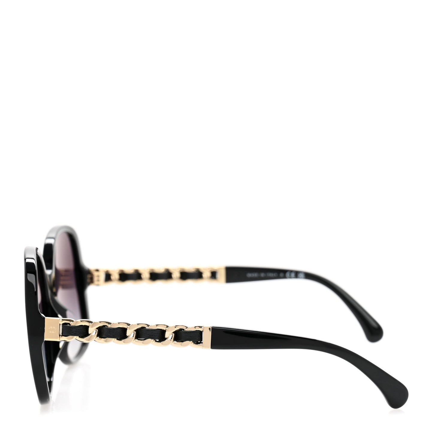Acetate Chain Sunglasses 5470-Q-A Black