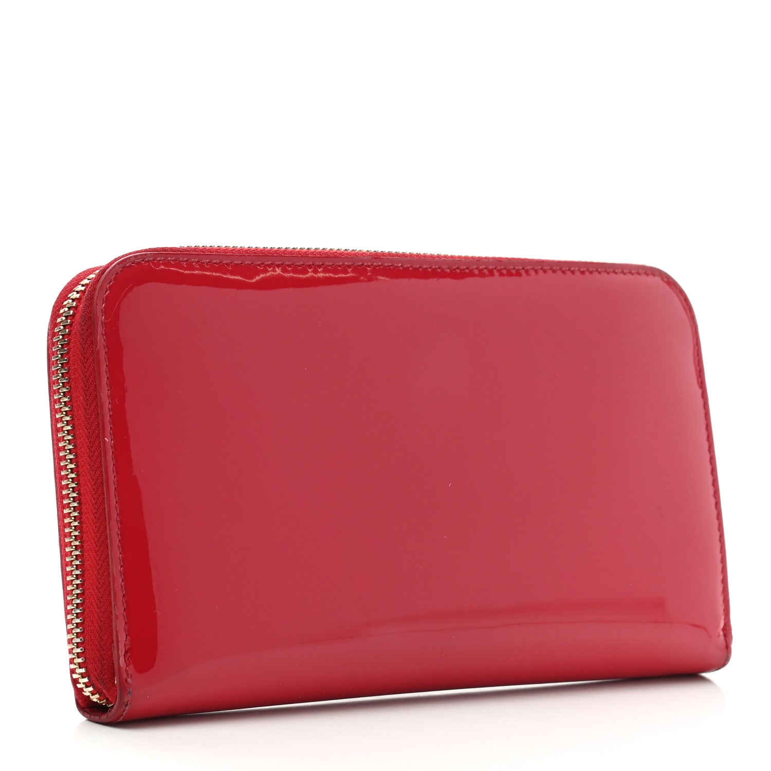 Versace Patent Palazzo Medusa Zip Around Wallet Red 3 of 12