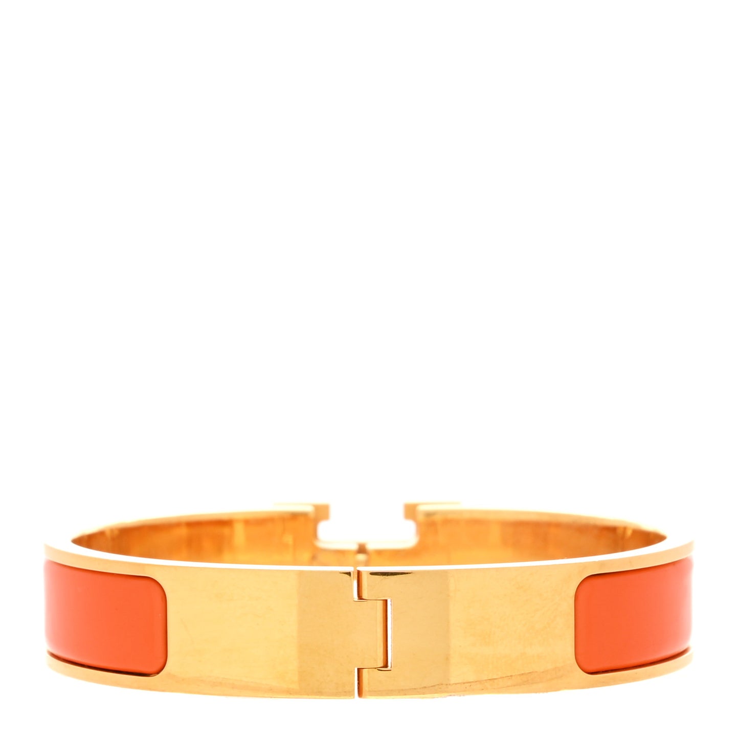 Enamel Narrow Clic Clac H Bracelet PM Orange