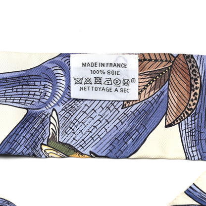 Hermes Silk Tree Of Song Twilly Creme Mauve Ocre 4 of 5