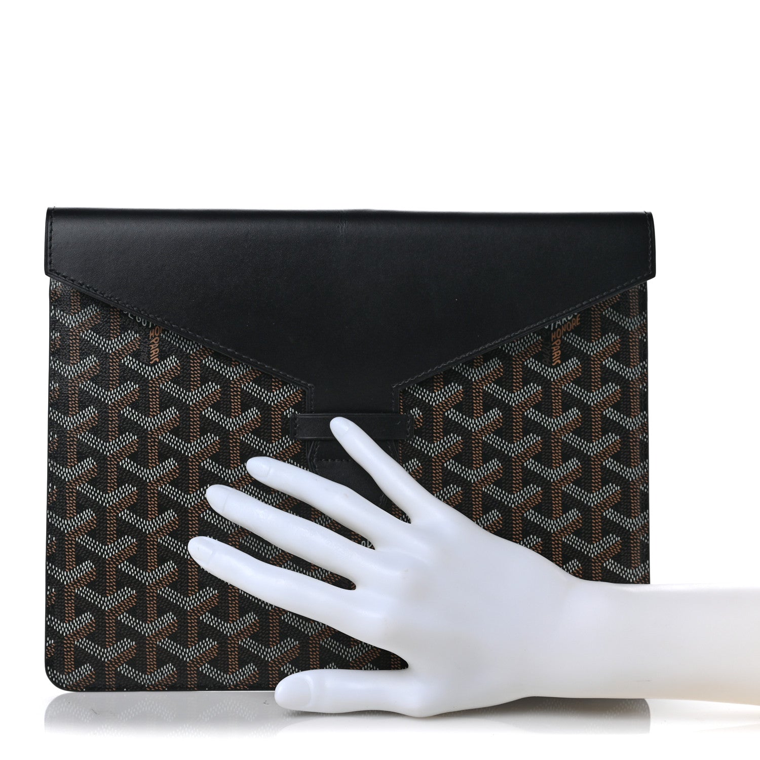 Goyard Goyardine Commando Envelope 2 Flat Large Pouch Black 2 of 6