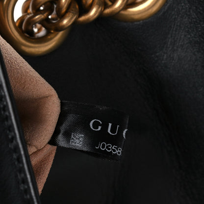Gucci Calfskin Matelasse Small GG Marmont Shoulder Bag Black 8 of 11