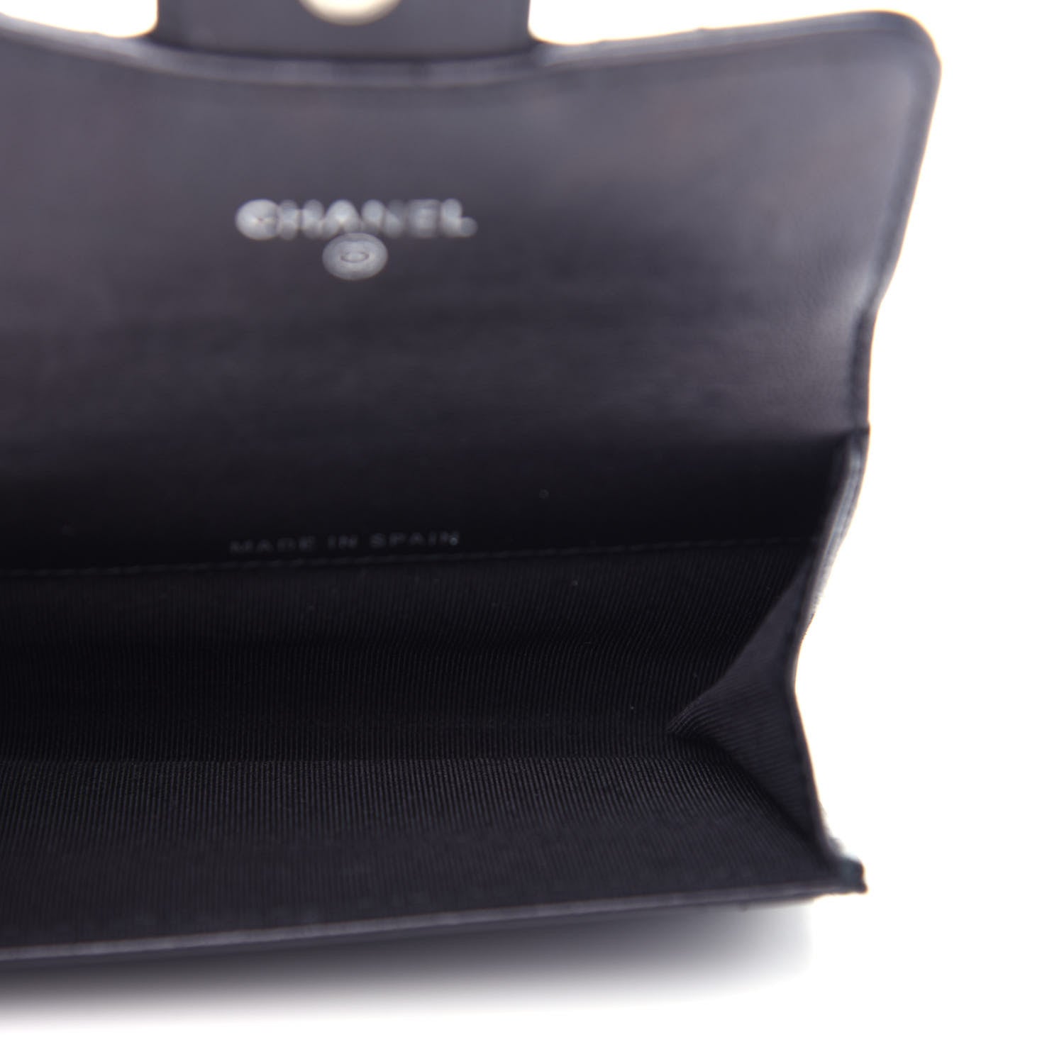 Chanel Patent Quilted Flap Card Holder Wallet Black 5 of 9