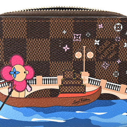 Louis Vuitton Damier Ebene 2019 Christmas Animation Zippy Coin Purse Blue 8 of 12