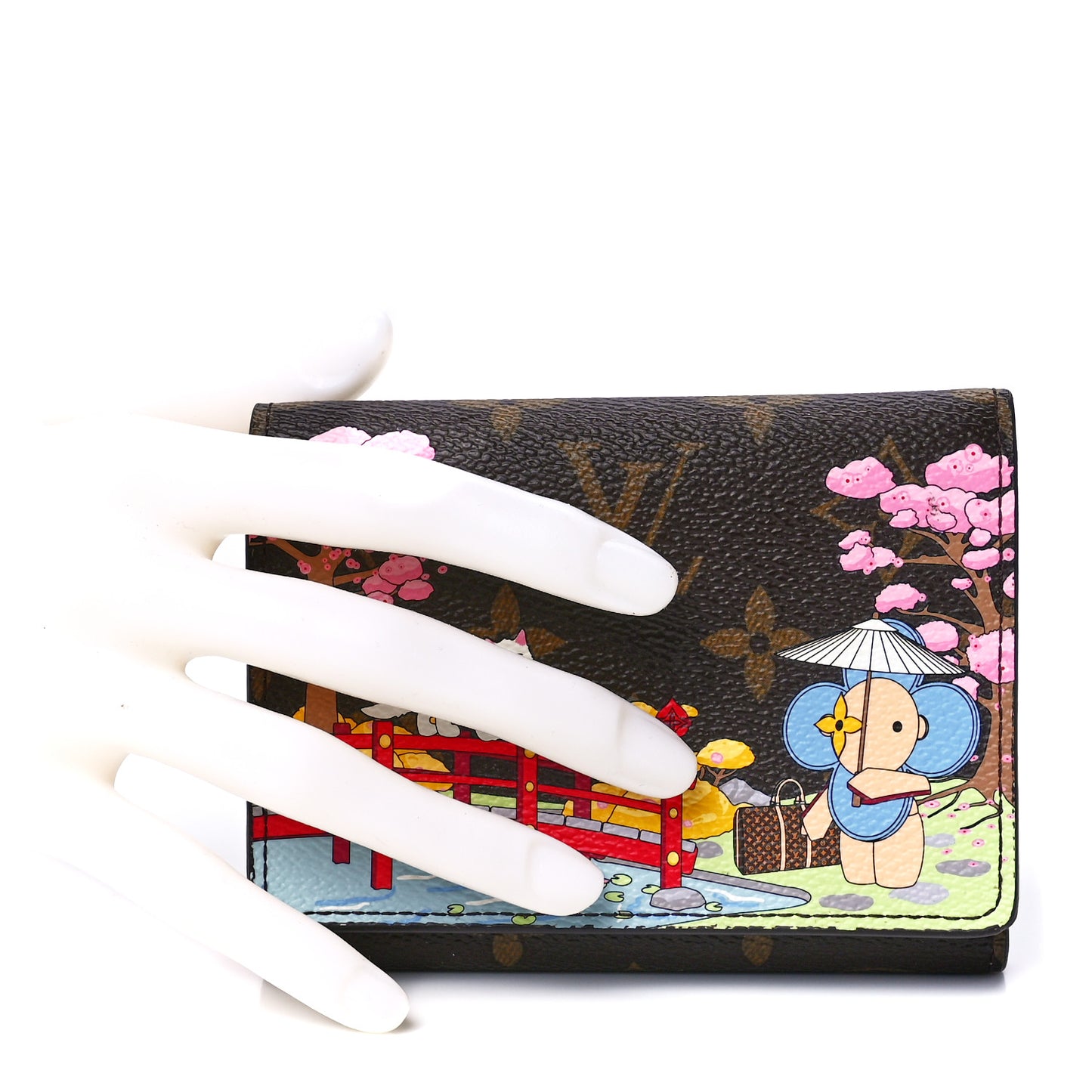 Monogram 2021 Christmas Animation Japanese Garden Victorine Wallet Wisteria Pink