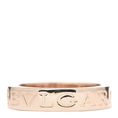 Bulgari 18K Rose Gold Diamond B.Zero1 Essential Band Ring 47 4 3 of 6