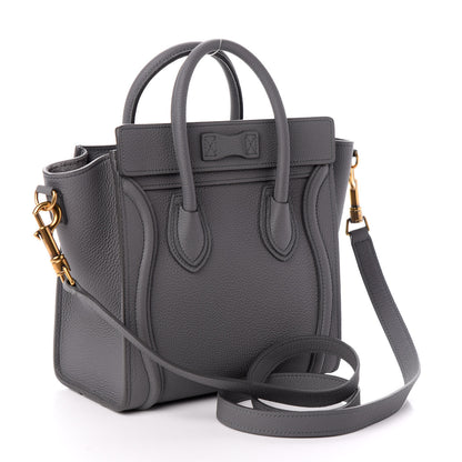 Celine Baby Drummed Calfskin Nano Luggage Kohl 3 of 9