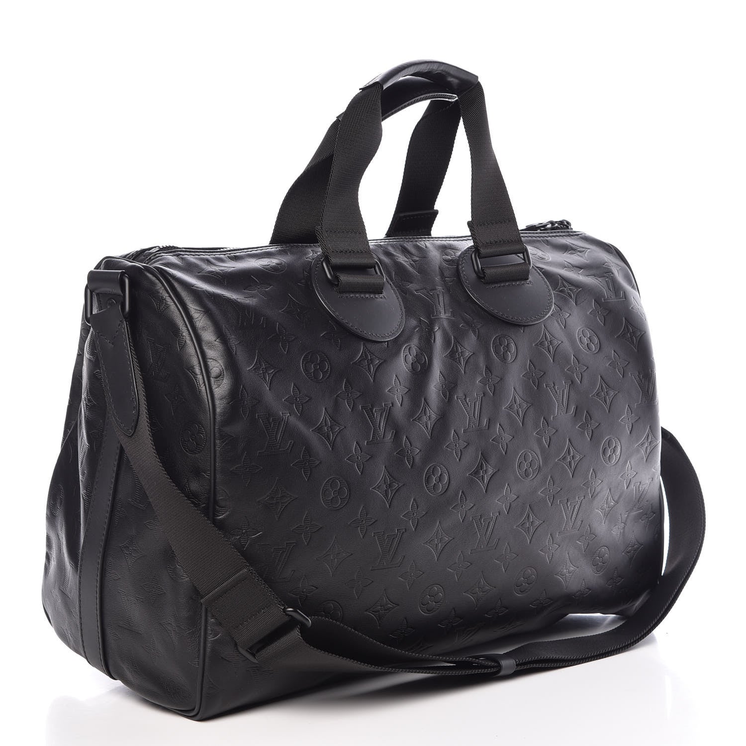 Louis Vuitton Calfskin Shadow Monogram Mens Speedy Bandouliere 40 3 of 7