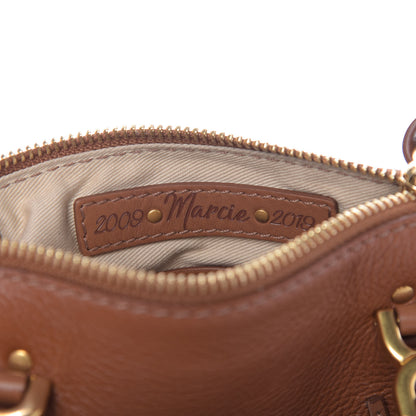 Chloe Shiny Small Grain Calfskin Mini Marcie Multi Fringe Satchel Tan 9 of 12