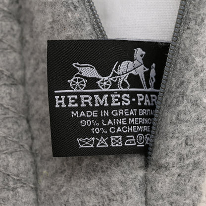 Hermes Wool Cashmere Avalon III Pillow PM Ecru Gris Clair 3 of 4