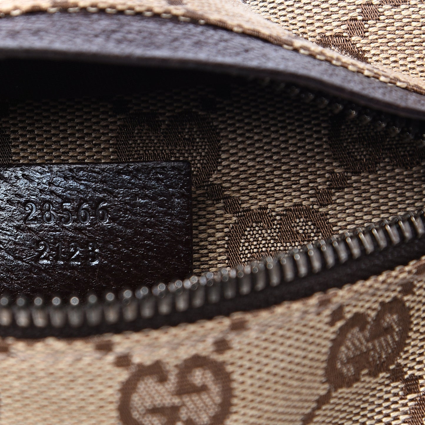 Monogram Web Belt Bag Dark Brown
