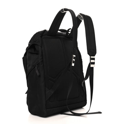 Prada Tessuto Nylon Montagna Double Buckle Backpack Black 3 of 9
