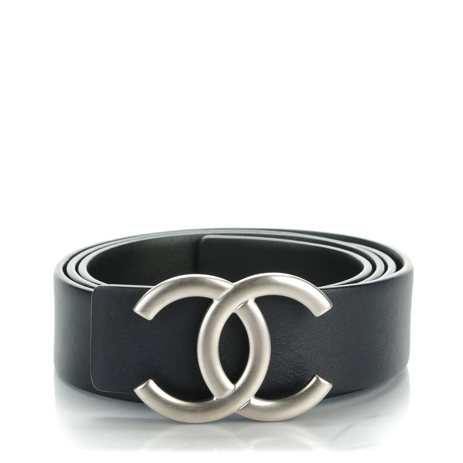 Chanel Calfskin CC Reversible Skinny Belt 95 38 Black Navy 1 of 10