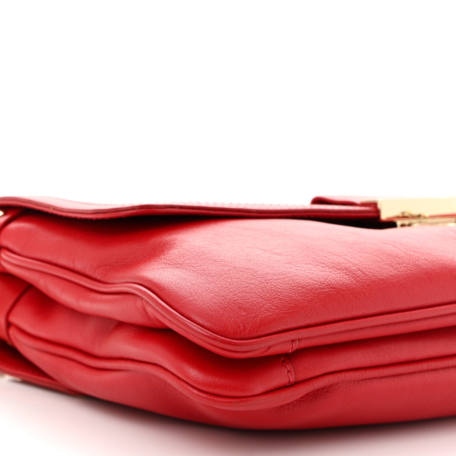 Versace Calfskin Medusa Chain Clutch Red 8 of 13