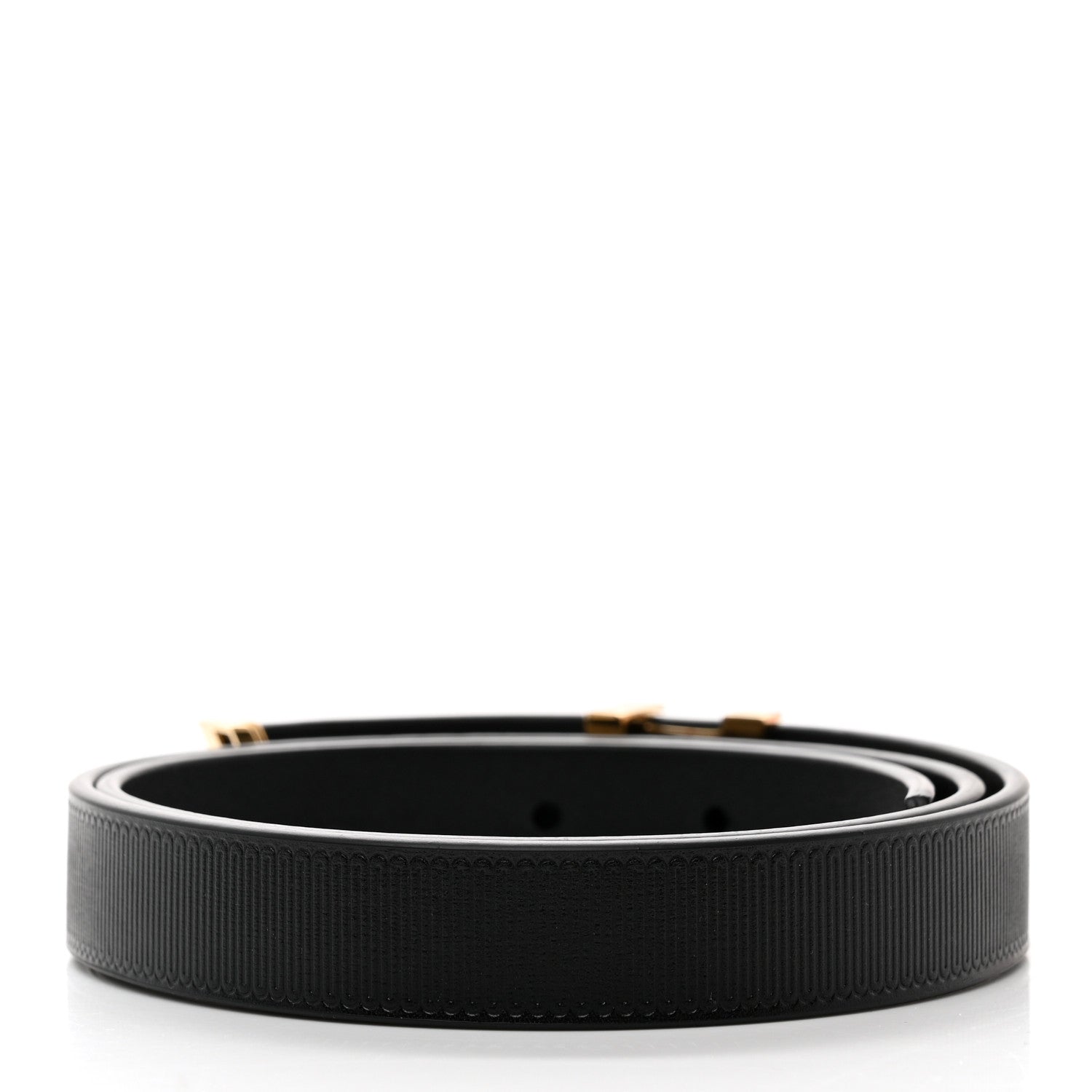 Louis Vuitton Calfskin Embossed 20MM LV Initiales Belt 70 28 Black 2 of 5