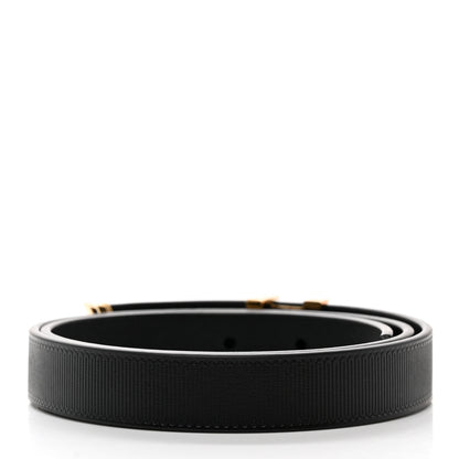 Louis Vuitton Calfskin Embossed 20MM LV Initiales Belt 70 28 Black 2 of 5