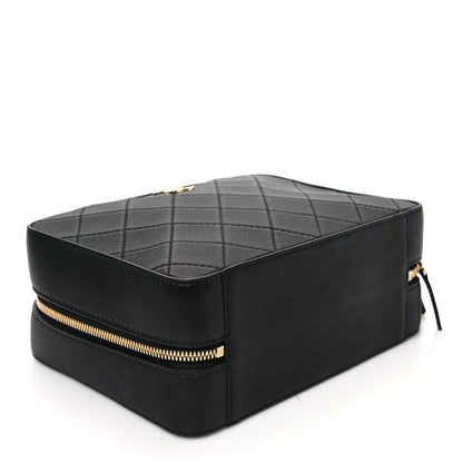 Chanel Calfskin Quilted Travel Kit Vanity Case Black 4 of 12