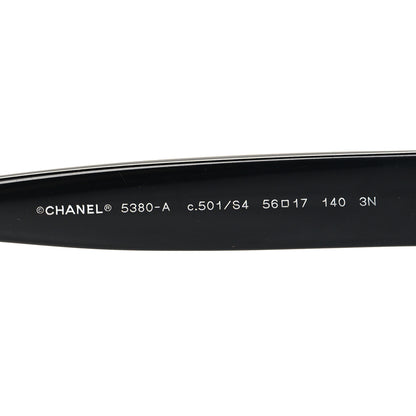 Chanel Acetate Polarized Square CC Sunglasses 5380 Black 5 of 7