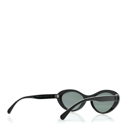 Chanel Acetate Oval Sunglasses 5416 Black Pink 4 of 8