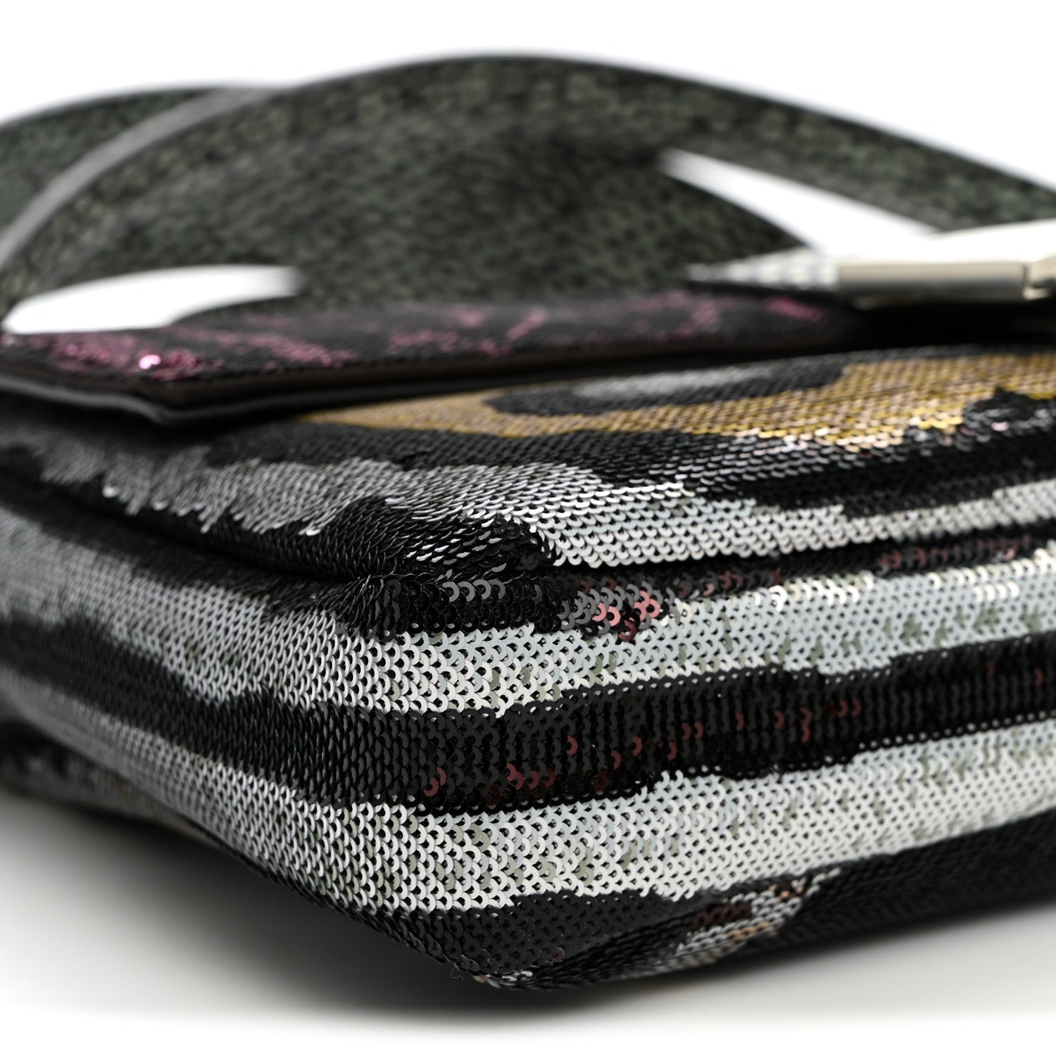 Fendi Night Butterfly Sequin Baguette Black Multicolor 8 of 9