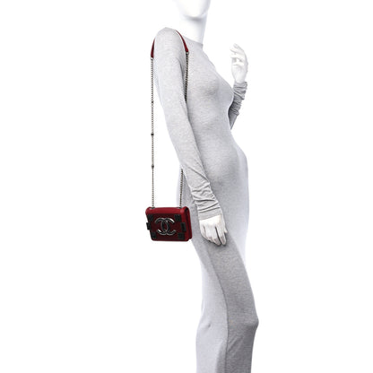 Chanel Lambskin Plexiglass Boy Brick Burgundy 2 of 10