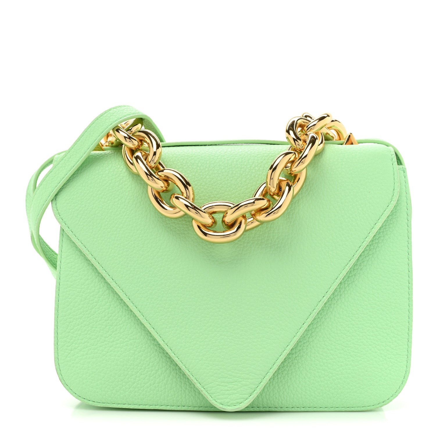 Bottega Veneta Calfskin Mount Envelope Bag Wasabi 1 of 15