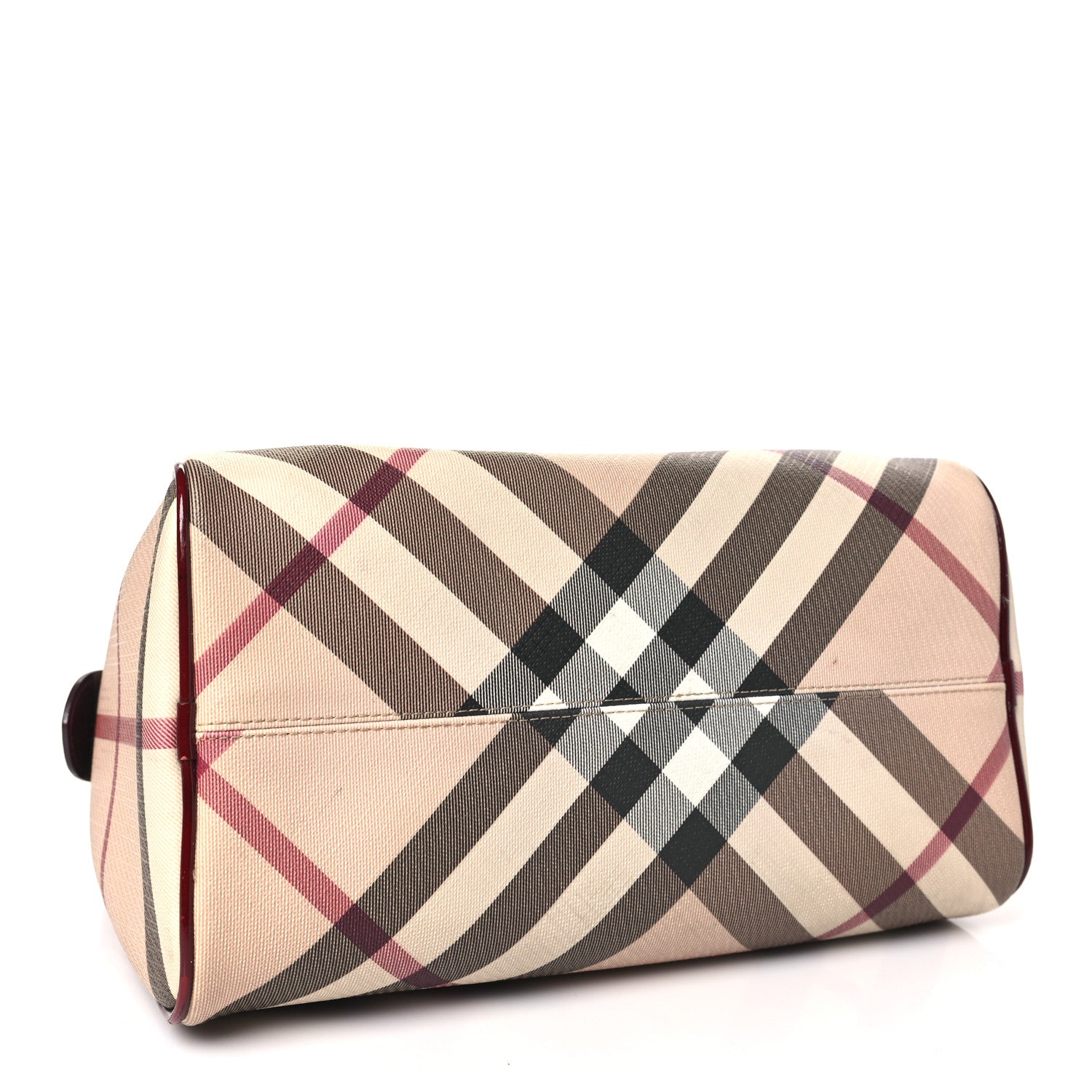 Burberry Patent Nova Check Chester Bowling Bag Raspberry Sorbet 4 of 12