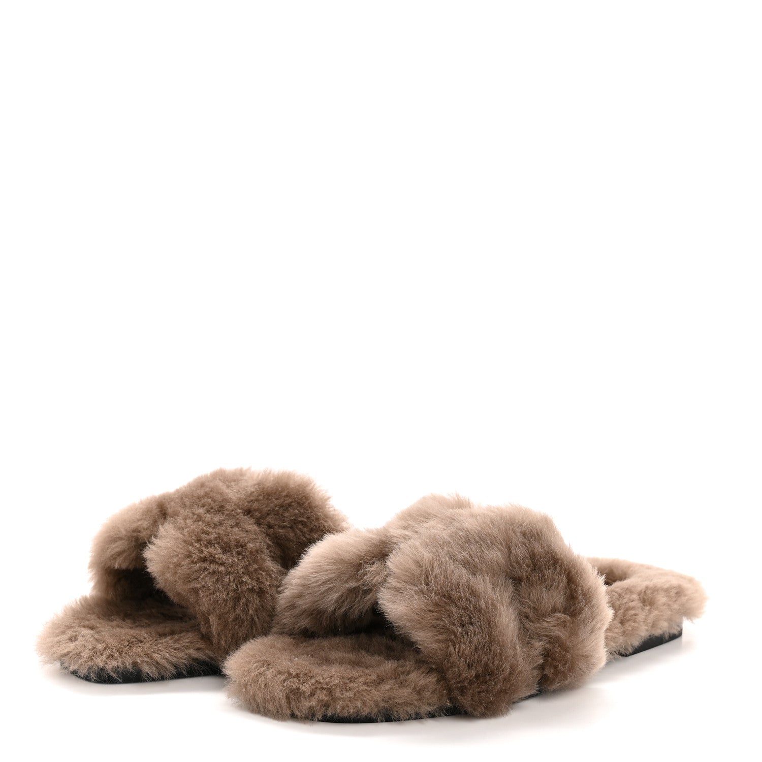 Hermes Woolskin Oran Sandals 38 Etoupe 4 of 8