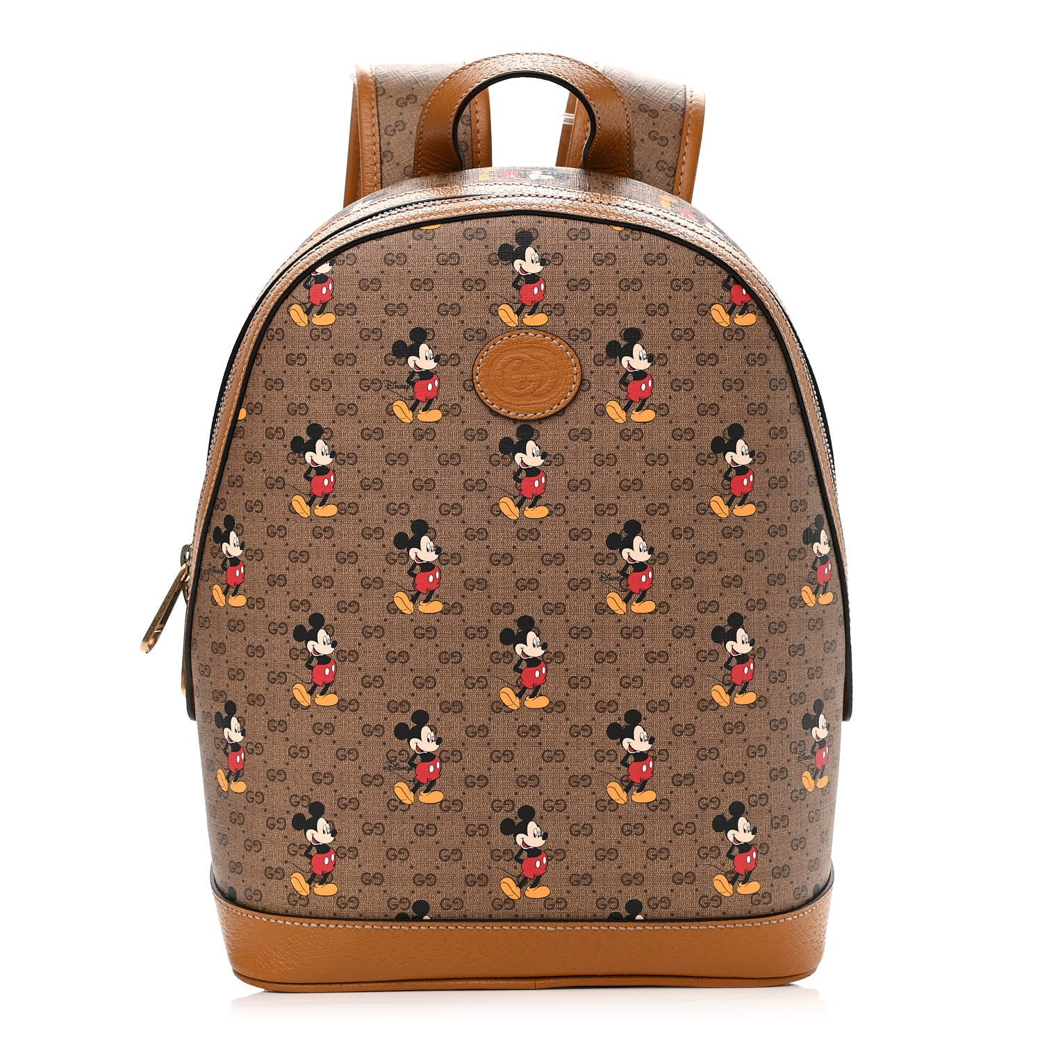 Gucci X DISNEY Mini Vintage GG Supreme Monogram Mickey Mouse Small Dome Backpack Beige Vintage Sun Oil 1 of 11