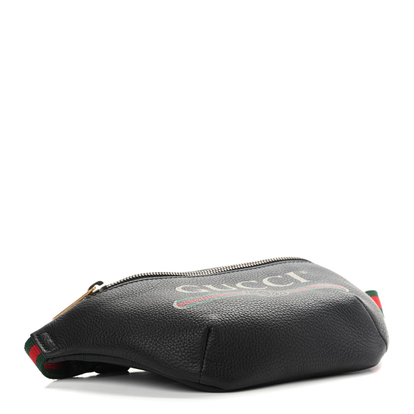 Grained Calfskin Small Logo Belt Bag Black