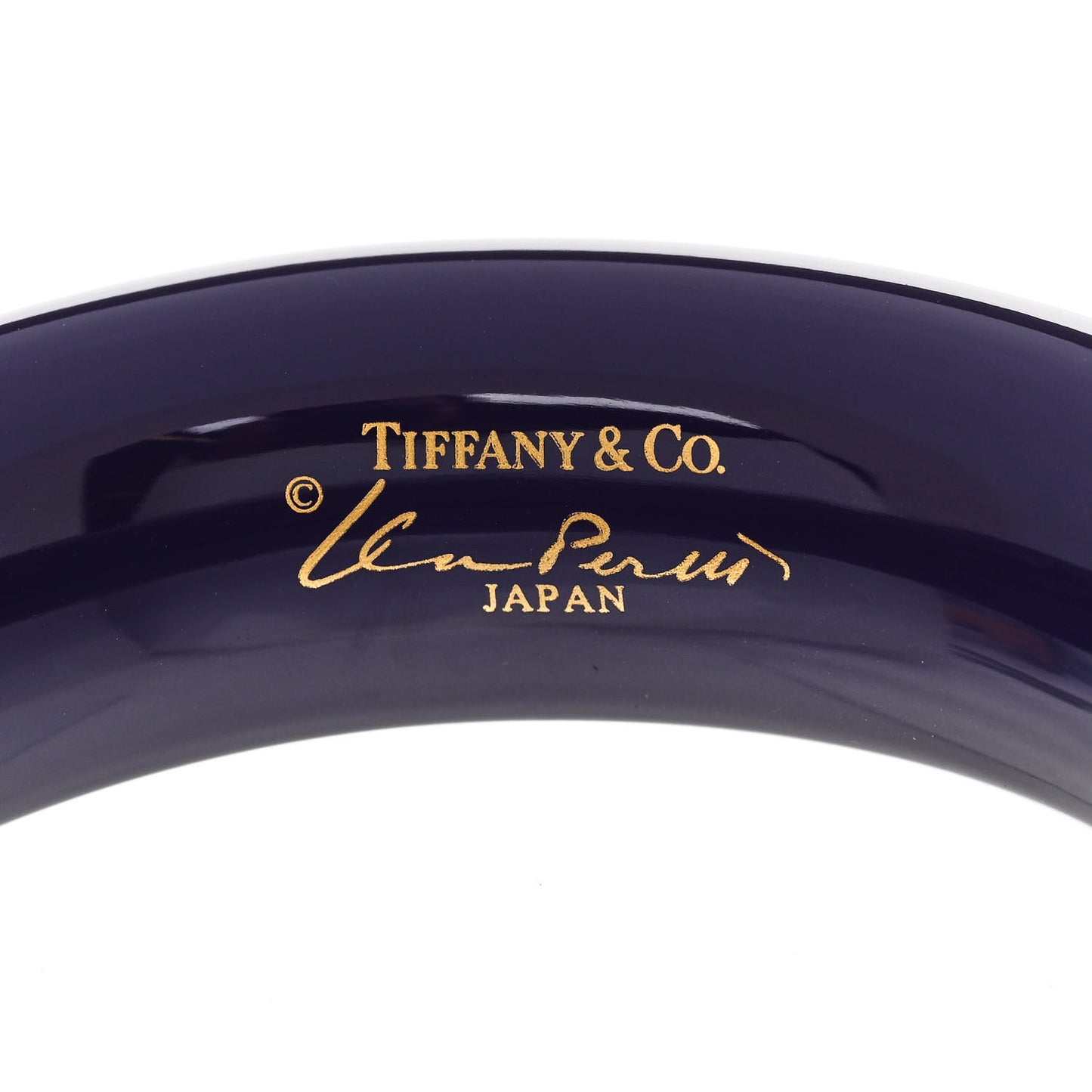 Lacquer Hardwood Elsa Peretti Doughnut Bangle Bracelet Purple