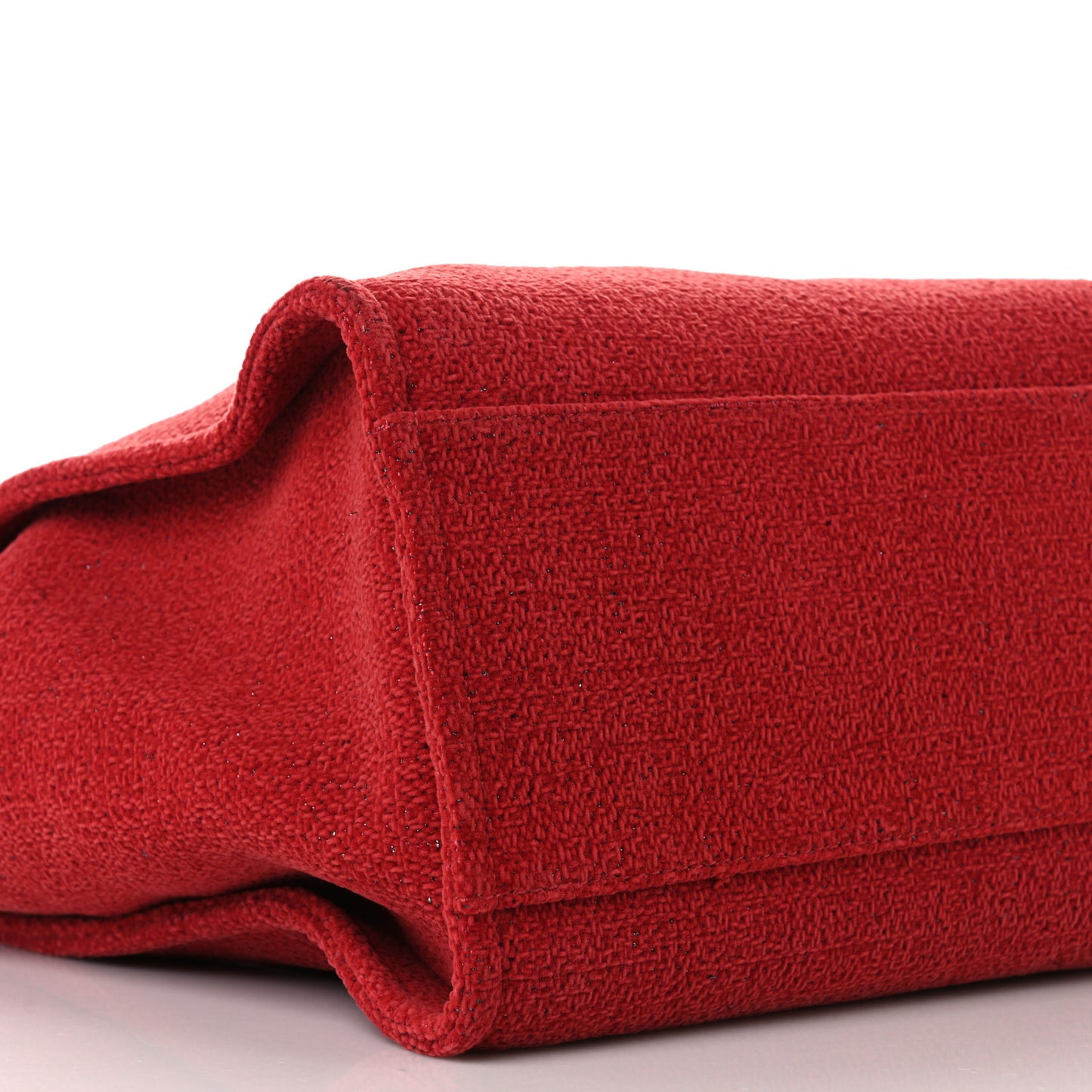 Lurex Boucle Medium Deauville Tote Red