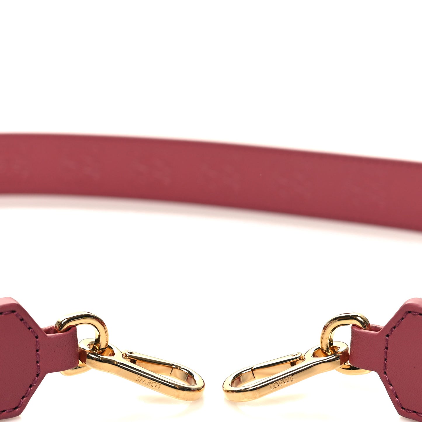 Satin Calfskin Embossed Anagram Strap Plumrose