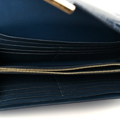 Hermes Shiny Alligator Constance Long Wallet Bleu Marine 5 of 8