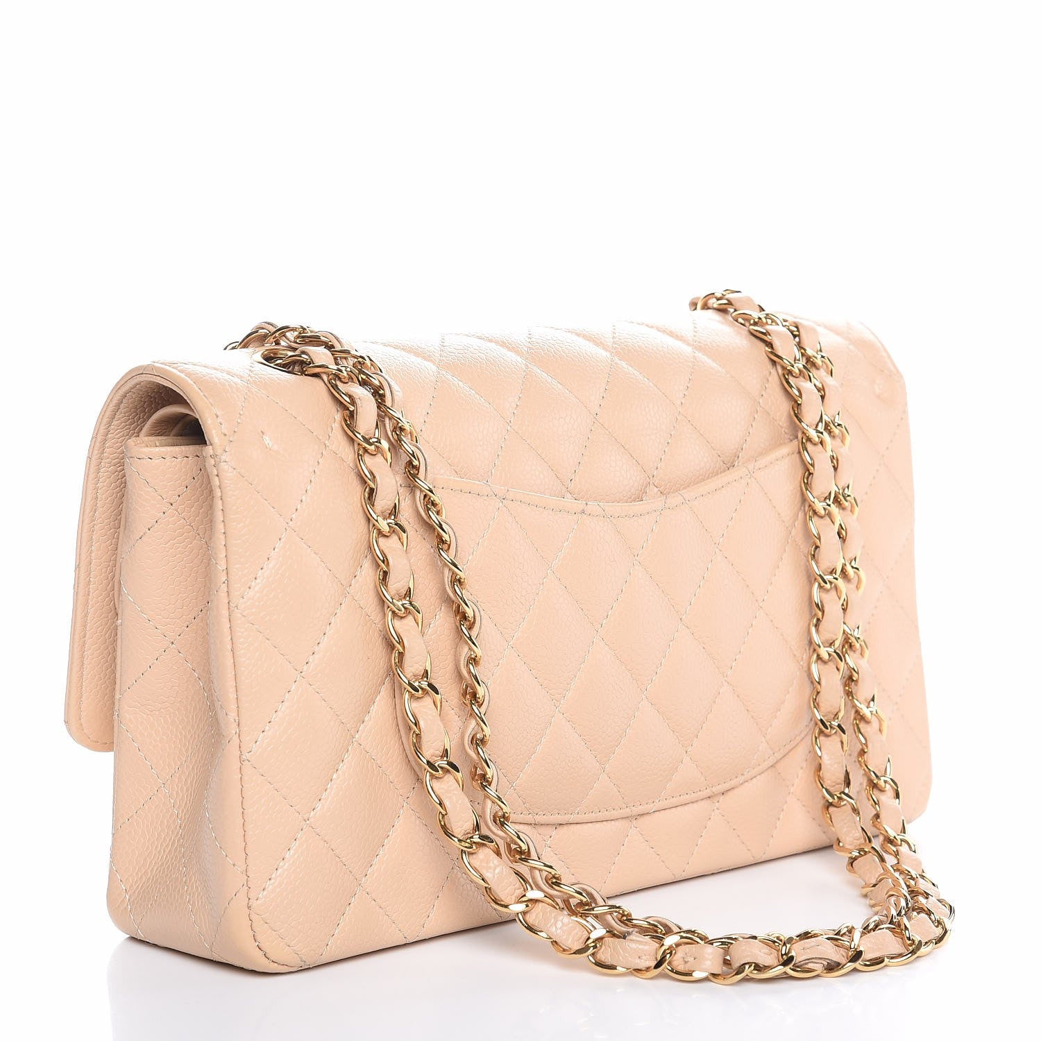 Chanel Caviar Quilted Medium Double Flap Beige Clair 3 of 8