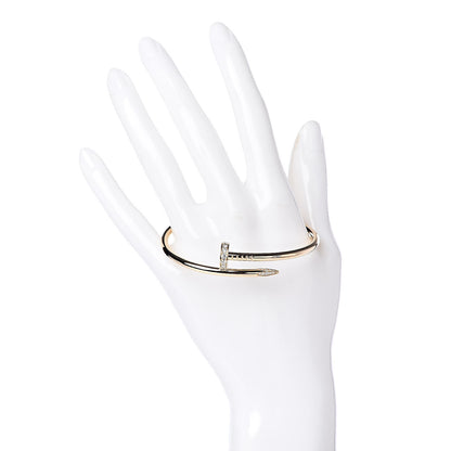 Cartier 18K Yellow Gold Diamond Juste Un Clou Bracelet 17 2 of 5