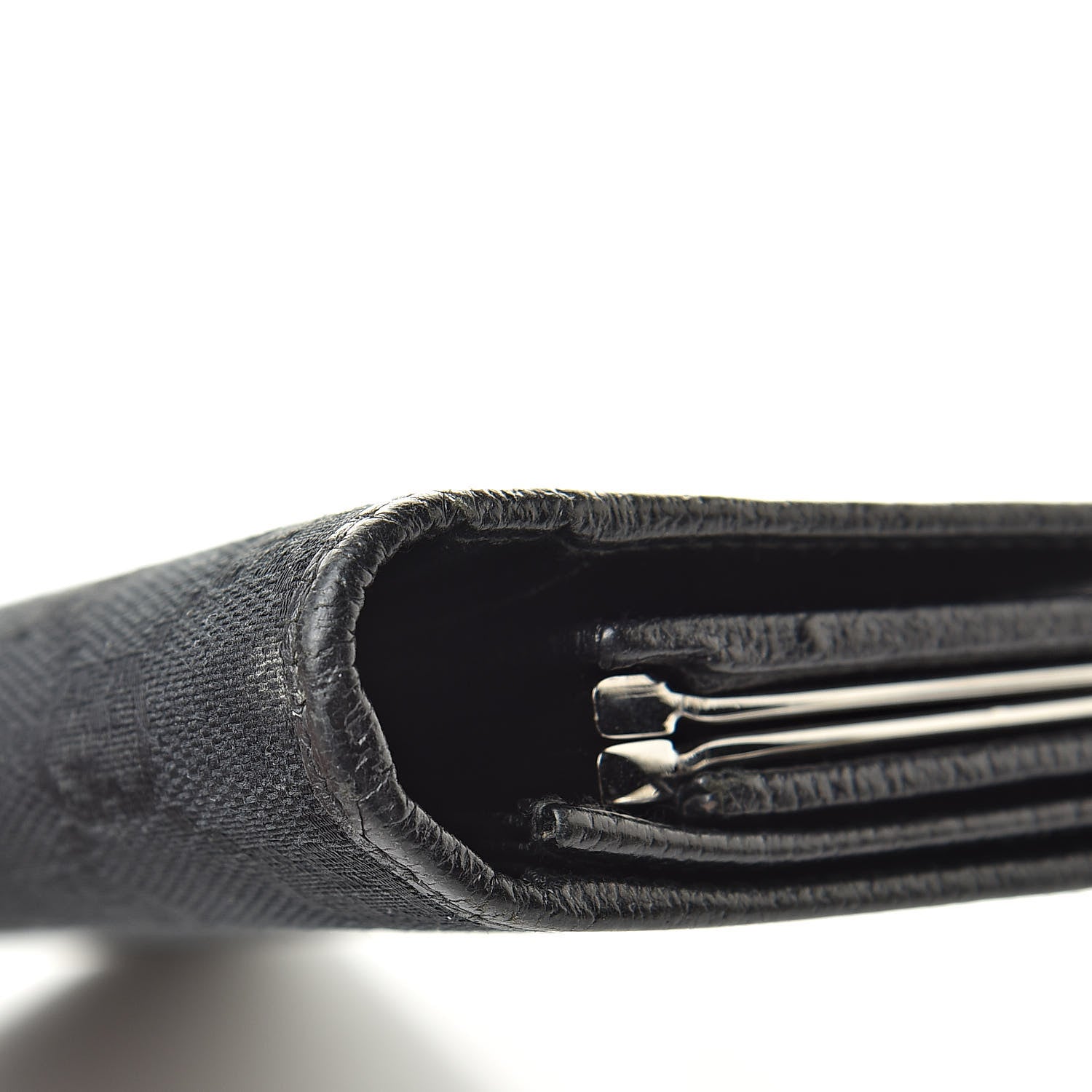 Gucci Monogram Metal Bar Continental Flap Wallet Black 16 of 18
